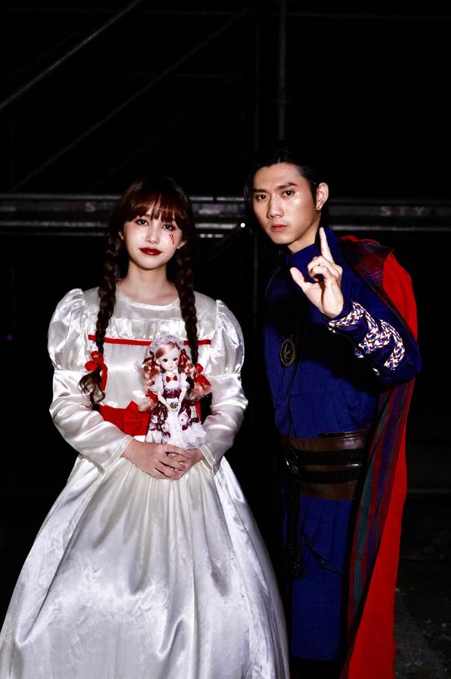 黄霆睿与琳谊出席「桃园万圣城」演出。(相映国际提供)