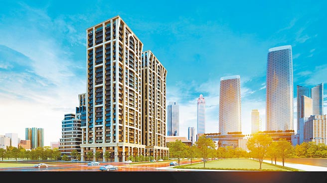 「宏國大道城」建築外觀3D示意圖。