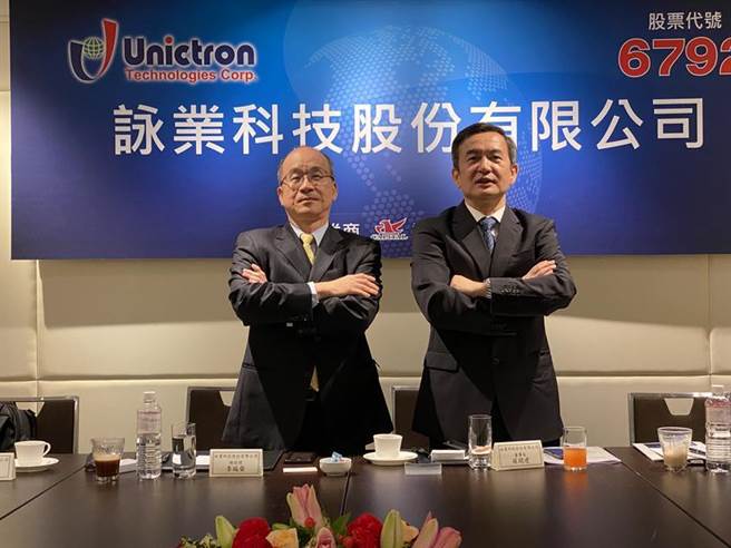 （詠業董事長蘇開建、總經理李瑞榮(左)以世界級方案解決供應商作為角色定位，推動詠業科技上市掛牌大業。圖／詠業科技提供）　