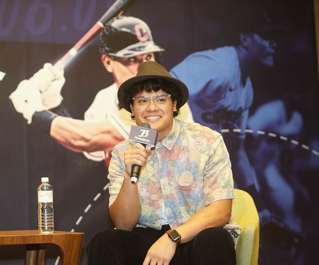 印地安人台湾好手张育成。（陈怡诚摄）