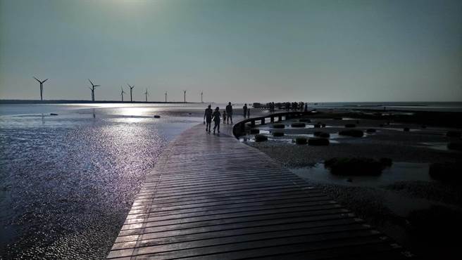 高美溼地木棧道配合防疫管制放寬，取消人流管制。（台中市農業局提供／陳淑娥台中傳真）