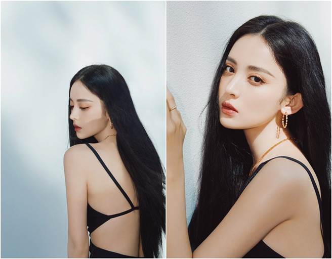 娜扎一转身整片美背全露。（图／翻摄自娜扎工作室微博）