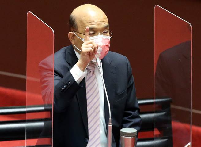 行政院长苏贞昌（见图）2日到立院接受施政总质询。（赵双杰摄）