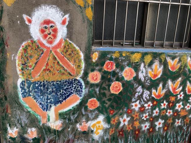 李振谦的作品之一。大胆用色和粗中有细画法，却让乡亲惊艳不已。（李金生摄）