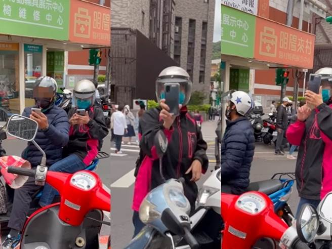 妇人的丈夫到现场后也强行欲停入，女子最后报警并录影搜证，对方夫妻檔甚至骂「我没动手、没伤妳，还要报警，真不懂事耶」。（翻摄自脸书「爆料公社」）