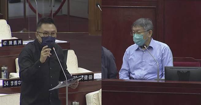 台北市長柯文哲備詢。（摘自北市議會直播／張穎齊台北傳真）
