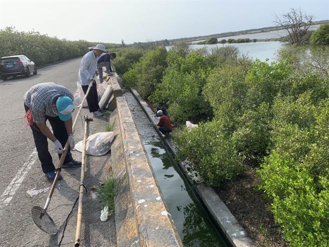 林务局嘉义林区管理处表示，受当地地形和气候因素，秋末冬初经常发生鱼群翻肚暴毙状况，现每天安排人力巡逻打捞。（嘉义林区管理处提供∕吕妍庭嘉义传真）