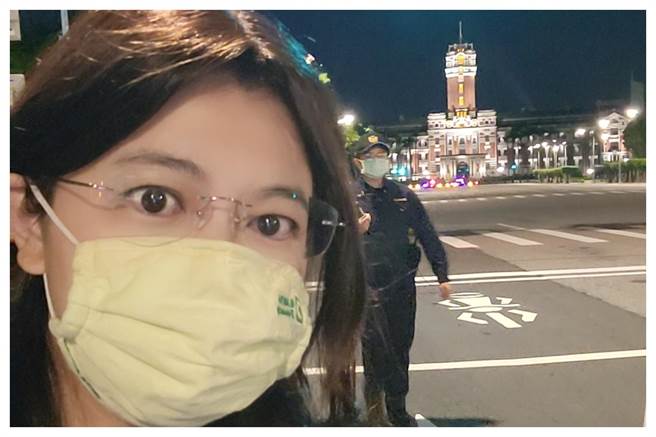 国民党台北市议员游淑慧昨参加夜宿凯道活动。（图片摘自游淑慧脸书）