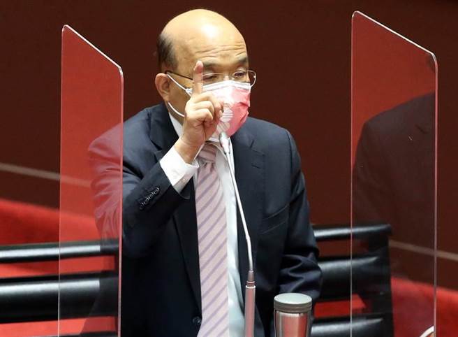 行政院长苏贞昌。（赵双杰摄）