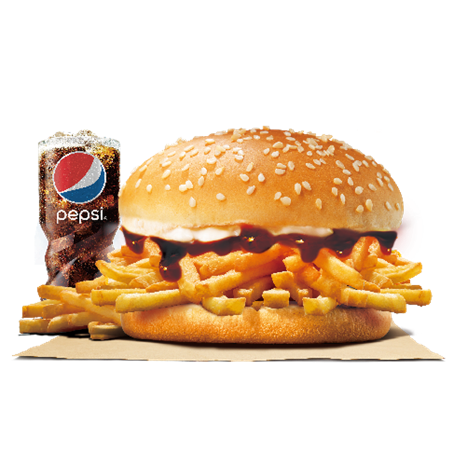 漢堡王響應光棍節，推出沒有肉慾的無肉漢堡，套餐111元。（漢堡王提供）