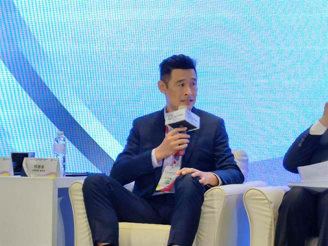 光陽集團董事長柯勝峯在此次受邀演講中，也針對智慧交通產業發展與契機，提出自身看法。(圖/KYMCO提供)

