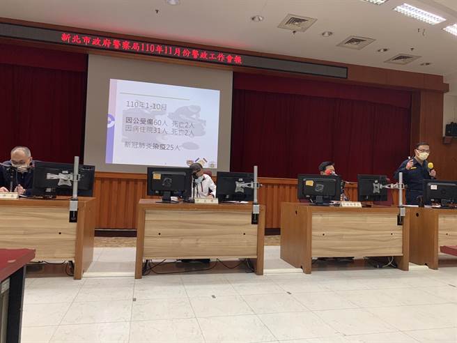新北市长侯友宜主持警政工作治安会报。（王扬杰摄）