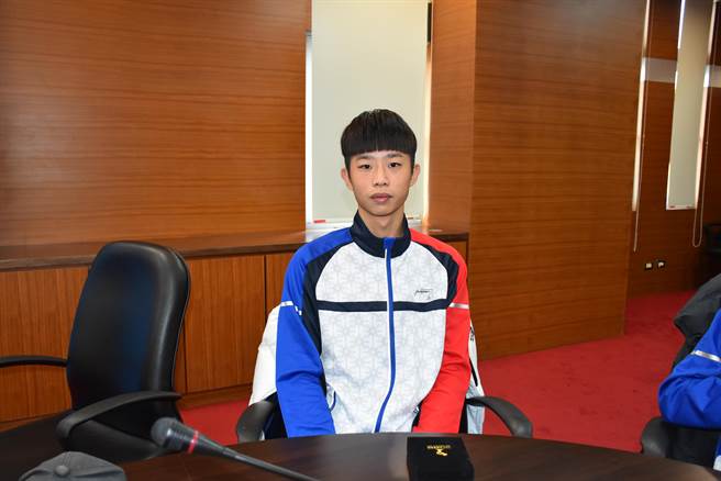 代表苗栗的國立體院學生劉宗，奪下今年全國運動會跆拳道金牌。（謝明俊攝）