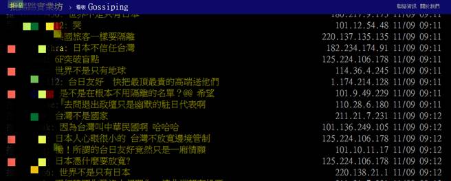 網友留言。（圖片翻拍自批踢踢）