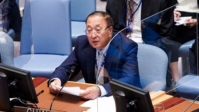 中国常驻联合国代表张军在安理会衣索比亚问题公开会呼吁防止人道局势进一步恶化。（中国常驻联合国代表团）