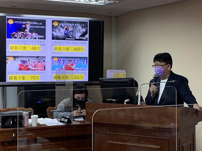 國民黨立委林思銘質疑，行政院業務預算中，新聞傳播費4241萬元，相對消保處800多萬元、食安辦公室200萬元，根本是重宣傳、輕業務。（林縉明攝）