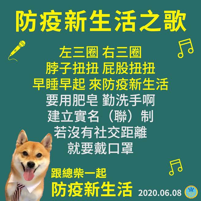 图为卫福部去年6月8日在脸书分享防疫新生活海报。（图片摘自卫福部脸书）