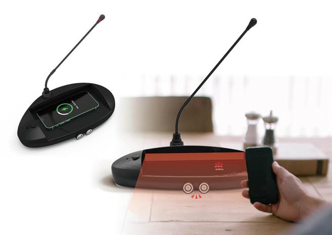 樹德科大生活產品設計系師生研發手機暫時置放構造及系統，在波蘭國際發明展奪得金牌。（樹德科大提供／林瑞益高雄傳真）