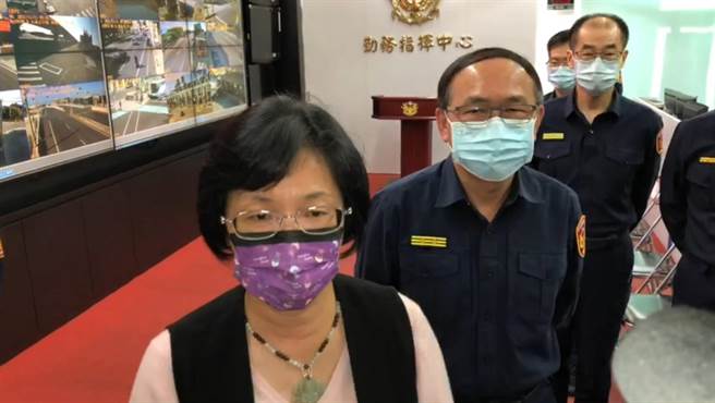 彰化县长王惠美11日前往县警局视察监视系统建置成效。（彰化县警察局提供／吴敏菁彰化传真）