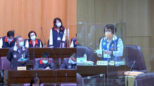 市议员黄婉如拿出收据影本，水果礼盒的受赠人员中可见市长郑文灿的名字，她直呼，逢年过节送市长礼盒是想要拍马屁吗？「这是陷市长于不义！」。（陈梦茹翻摄）