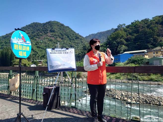 水里溪水流清澈，将规画轻艇激流赛道。（行政院中办提供／廖志晃南投传真）