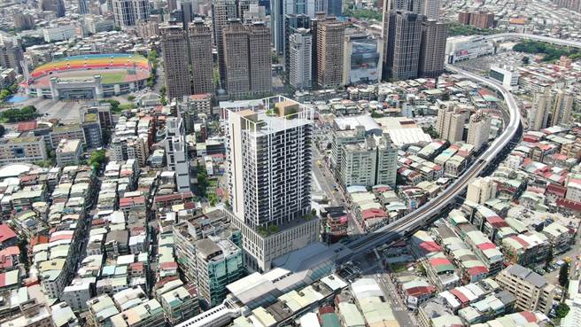 环状线板新站启动招商 打造2万坪复合式捷运宅。图为开发模拟图。（新北市捷运局提供）