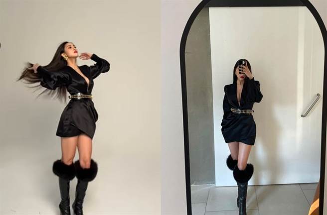 孝敏打歌服中空设计非常性感。(图/ 摘自孝敏IG)
