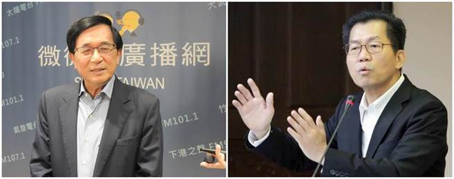 李应元（右）曾受前总统陈水扁（左）重用。（图为资料照）