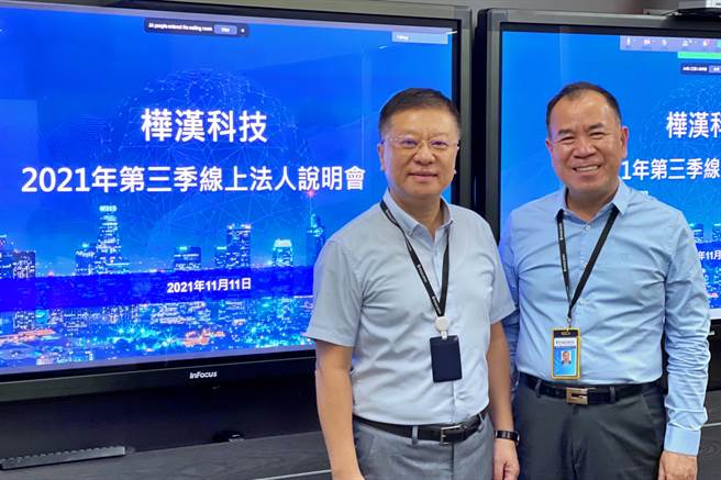 工業電腦廠樺漢董事長朱復銓(左)、總經理蔡能吉(右)。（樺漢提供）