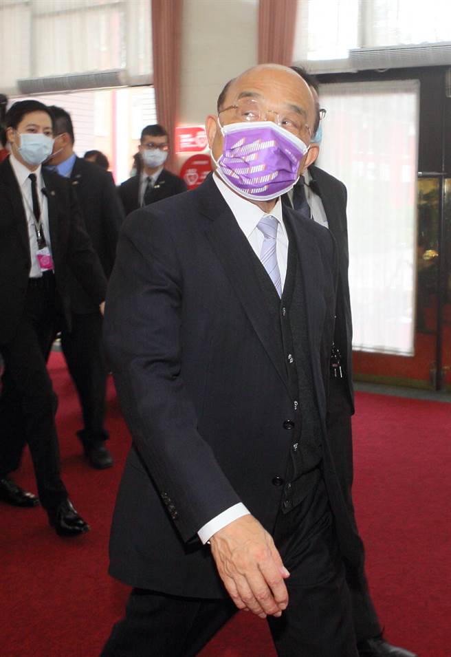 行政院長蘇貞昌今前往立院備詢。（張鎧乙攝）