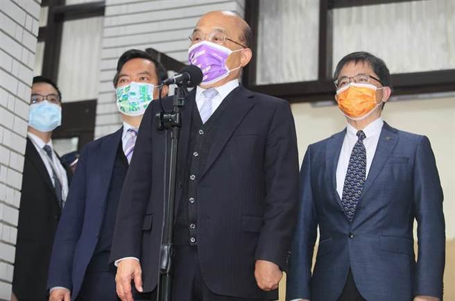 行政院長蘇貞昌今前往立院備詢。（張鎧乙攝）