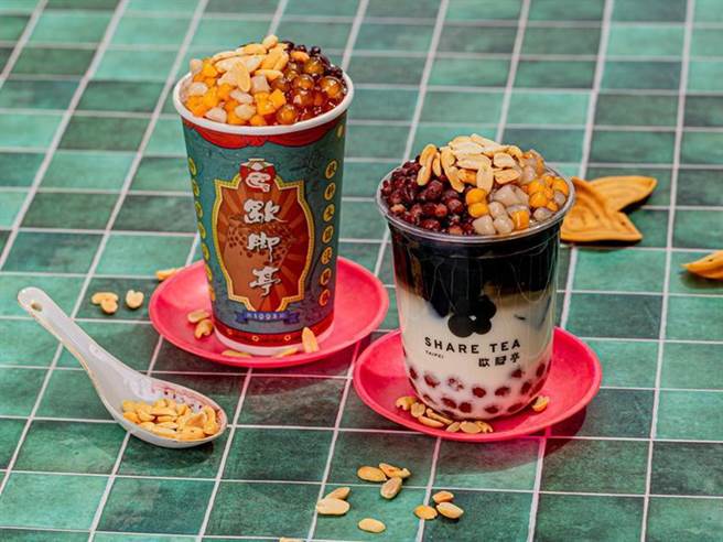 （SHARE TEA歇脚亭「半杯都是料」烧仙草系列，今年提早「爆料」开卖。图／SHARE TEA歇脚亭提供）