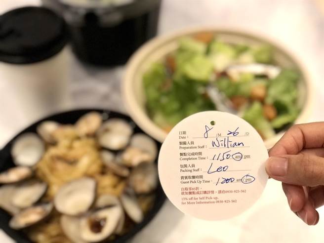 晶华餐点实名制的「安心小卡」展现让消费者吃的贴心、安心、放心的认真态度。（晶华提供）