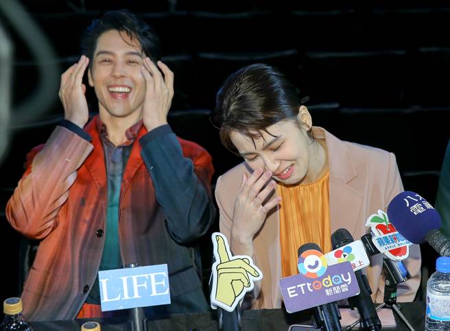  曾沛慈被问到新恋情，表情逗趣。(粘耿豪摄)