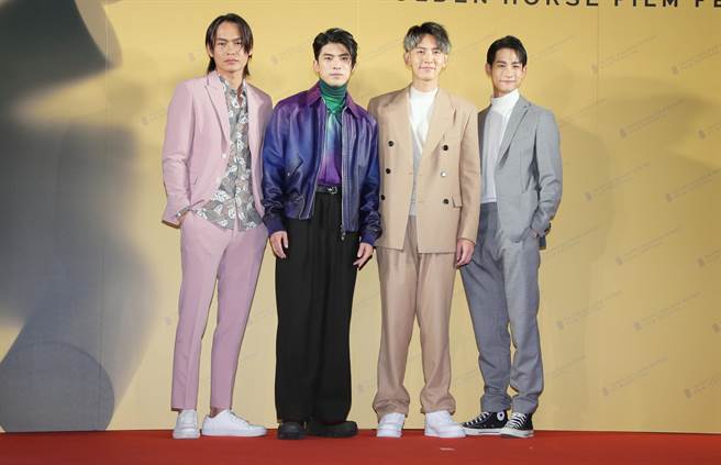 《金钱男孩》黄镫辉（左起）、林哲熹、柯震东、卢彦泽。（罗永铭摄）
