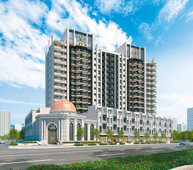 锐扬建设推出的「锐扬巴洛克」大楼外观。图／锐扬提供