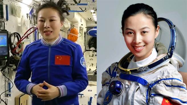 神舟13号太空人已进驻太空站近月，从镜头上看太空人王亚平脸部有明显变化，这是失重环境下体液转移造成的脸部浮肿现象。（图／央视截图）