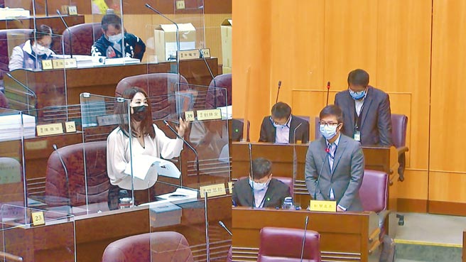 桃园市议员舒翠玲质疑，每天电视上都播着许多违法的广告，有些夸大药品、食品疗效等，认为市府没有落实稽查。（陈梦茹翻摄）