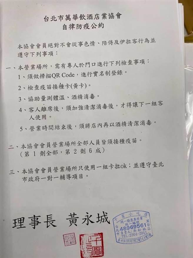 台北市副市长蔡炳坤16日指出，北市府现已受理82件復业申请，今起有44家经现勘核准的万华茶室今起復业。（摘自蔡炳坤脸书）