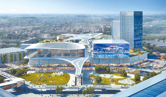 台中高铁娱乐购物城（暂）将以媲美全世界最大、最成功的杜拜「Dubai Mall」规模为目标打造。（第一大国际开发提供）