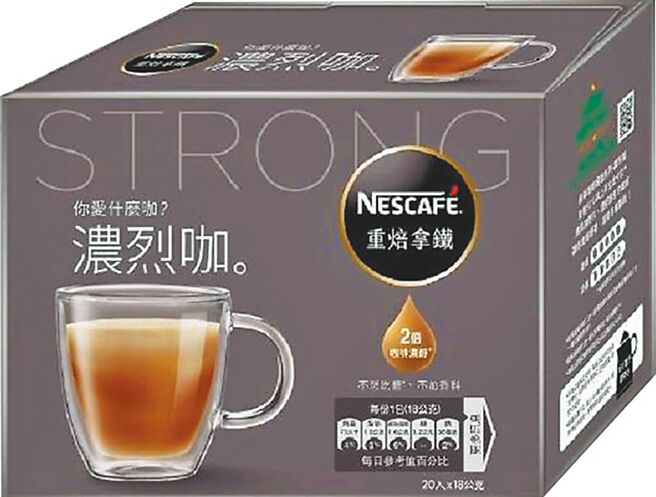 家樂福「雀巢咖啡二合一好咖系列拿鐵─重焙（圖）、重乳，每盒360g、298元，17日至30日享買1送1。（家樂福提供）