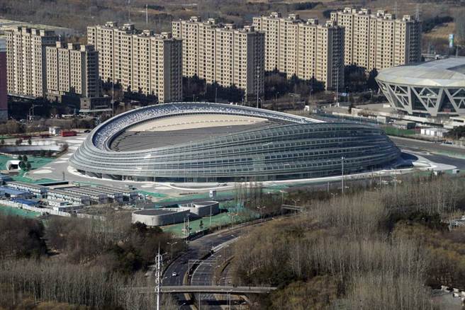 北京冬奥的竞速滑冰场馆。（美联社资料照）