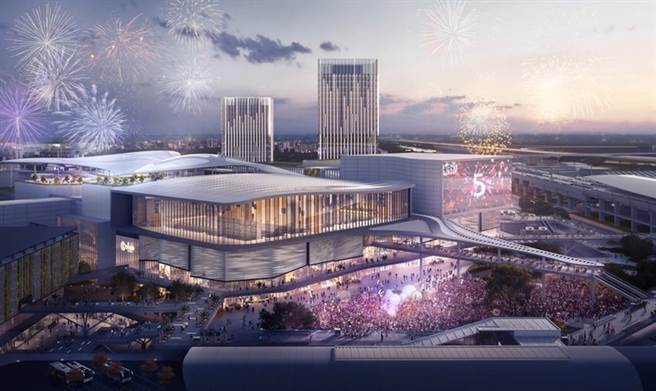 （台中車站夜景示意圖。圖／鐵道局提供）