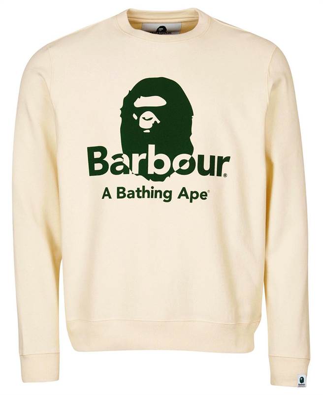 Barbour x BAPE®圆领卫衣 售价6800元。（Barbour提供）