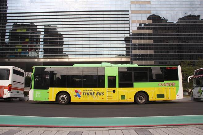 台中市推動六大路廊幹線公車，以顏色意象區分，預計明年正式上路。(交通局提供／林欣儀台中傳真)