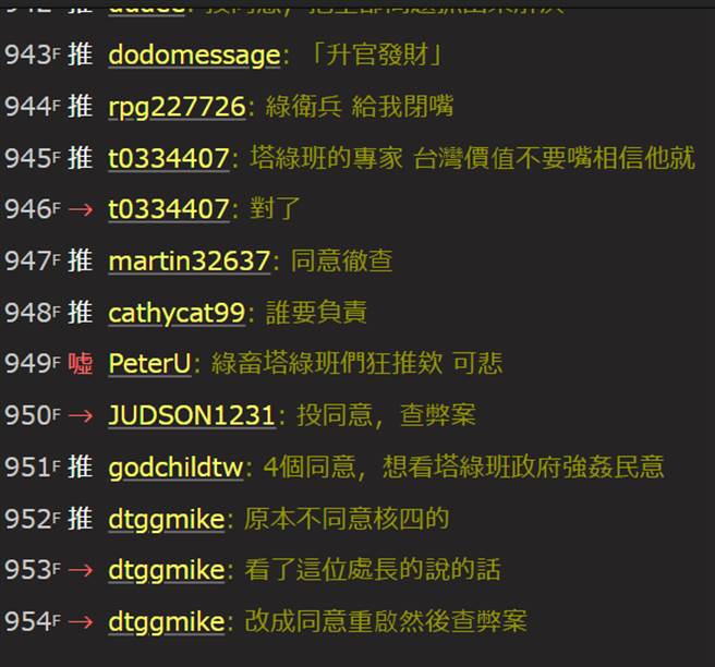 PTT论坛网友讨论。(图/翻摄自 PTT论坛)