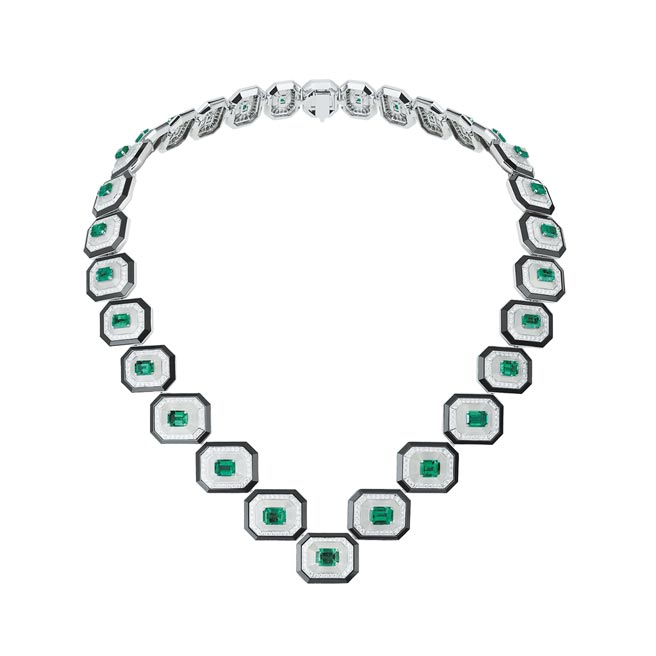 Boucheron Col Emeraudes系列祖母绿项炼，6320万元。（Boucheron提供）