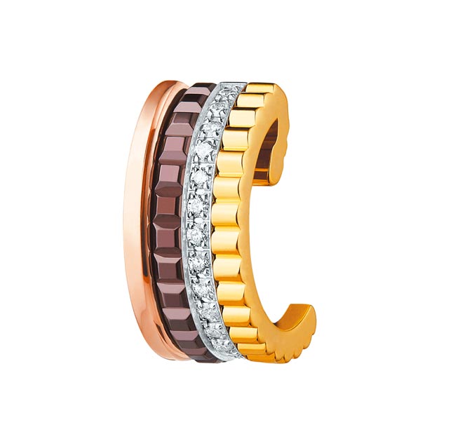 Boucheron Quatre Classique系列耳夹，7万500元。（Boucheron提供）