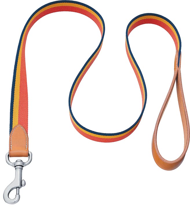 HERMES Rocabar条纹牵绳，2万200元。（HERMES提供）