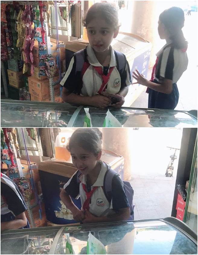 一名新疆小學女生的照片在陸網瘋傳。（圖／翻攝自微博）